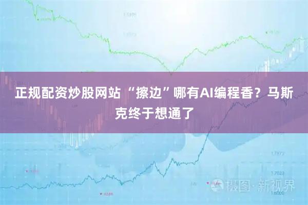 正规配资炒股网站 “擦边”哪有AI编程香？马斯克终于想通了